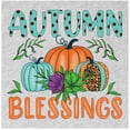 thumbnail image 3 of Autumn Blessings Shirt Pumpkins Hayrides Falling Leaves Shirt Women (Gray, Large), 3 of 6