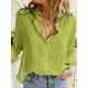 thumbnail image 2 of Camisas elegantes de lino y algodón para mujer, blusas informales con botones sólidos y solapa, blusas sueltas de manga larga para primavera y verano, Blusas tipo túnica Tan Jianjun unisex, 2 of 2