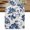 Blue, Navy, White, variant on Table Runners 36 Inches Long Dress Scarves, Black Floral Farmhouse Kitchen/Dining Table Decor Table Runner, Short Coffee Tablerunners, Country Retro Flowers Botanical Retro Art 13x36 Inch