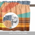 thumbnail image 6 of Abstract Sunset Valance Curtain for Windows Seaside Orange Landscape Vintage Collage Rod Pocket Curtain Valances Short Window Treatments Panels for Kitchen Bathroom Laundry Room Basement 56 x 16 Inch, 6 of 9