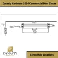 thumbnail image 3 of Dynasty Hardware Cierrapuertas ajustable tamaño de resorte 1-4 Cierrapuertas automático hidráulico compatible con Ada Serie 1614 Aluminio rociado, 3 of 7