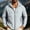 Gray, variant on ECHFIPROM Heavyweight Rain Jackets for Men White Waterproof Hiking Hooded Full Zipper Hiking Outdoor Big and Talls Windbreaker Winter 2XL