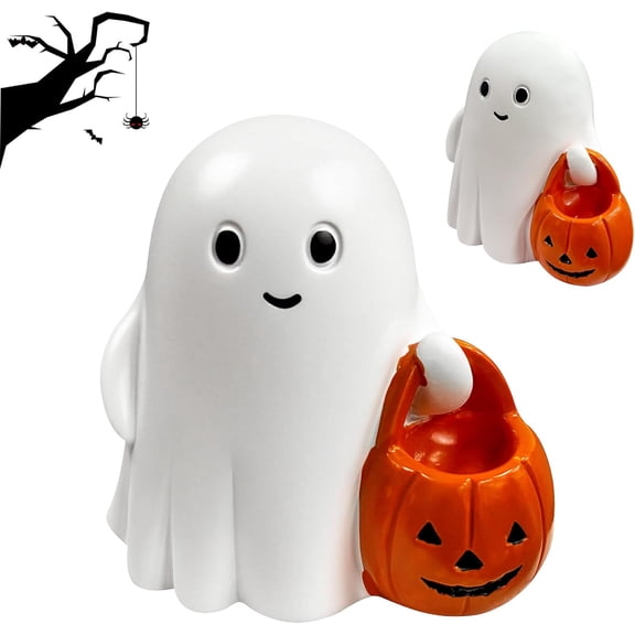 Halloween Ghost Figurine-Spooky & Cute Ghost Statue for Home, Desk, Party Decor | FunnyGhost Halloween Decor Indoor