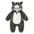 thumbnail image 3 of YunPes Toddler Kids Animal Onesie Cute 3D Hood Soft Flannel Long Sleeve Jumpsuit Zipper Closured Fall Winter Warm Cozy Loungewear, 3 of 5