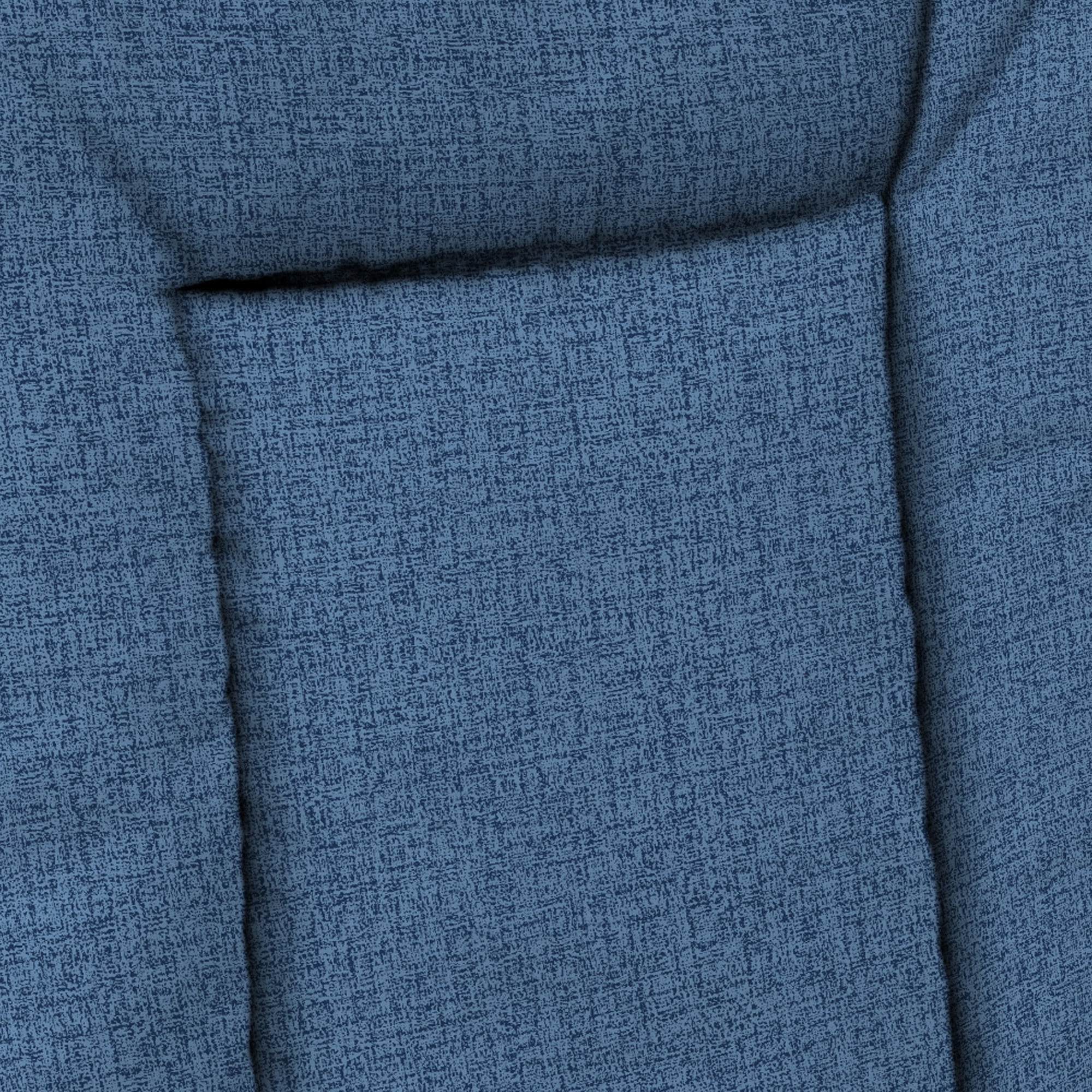 Jordan Manufacturing 38" x 21" McHusk Capri Blue Crosshatch Rectangular Outdoor Wrought Iron Chair Cushion with Ties and Hanger Loop