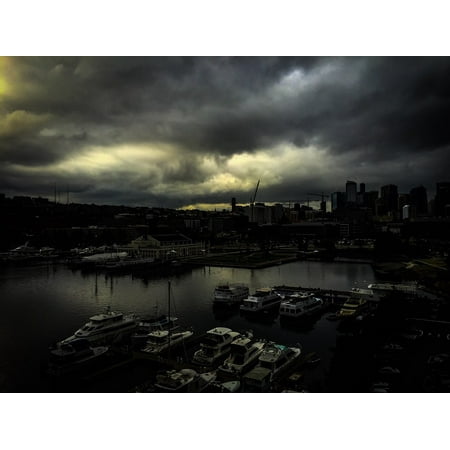 Canvas Print Seattle South Lake Union Lake Union Washington Stretched Canvas 32 x (Best Lunch In South Lake Union)