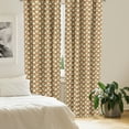 thumbnail image 2 of Ambesonne Floral Curtains, Vintage Repeating Leaves, Pair of 28"x63", Burnt Orange Beige and Peach, 2 of 5