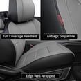 thumbnail image 2 of EKR Custom Fit Mustang Car Seat Cover for Ford Mustang Fastback EcoBoost, EcoBoost Premium,GT, GT Premium 2015 -2026 ,Rear Row Backrest 50/50 Split ,Full Set Leather Seat Covers(Black/Gray), 2 of 5