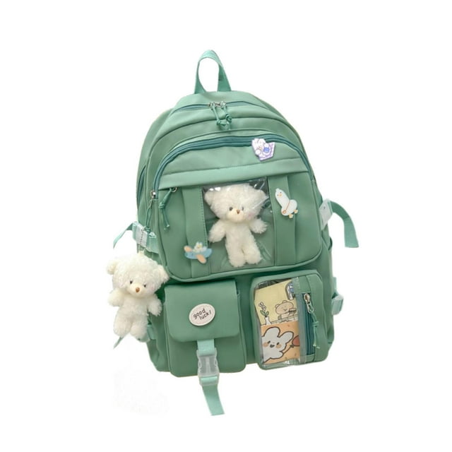 Mochila para niñas Yuyangstore de regreso a la escuela 31 cm x 14 cm x 44 cm Verde oscuro