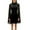 Black, variant on Women's Sequin Cape Sleeve Mini Dress High Neck Bodycon Dress with Sheer Mesh Insert and Glittering All-Over Sparkle