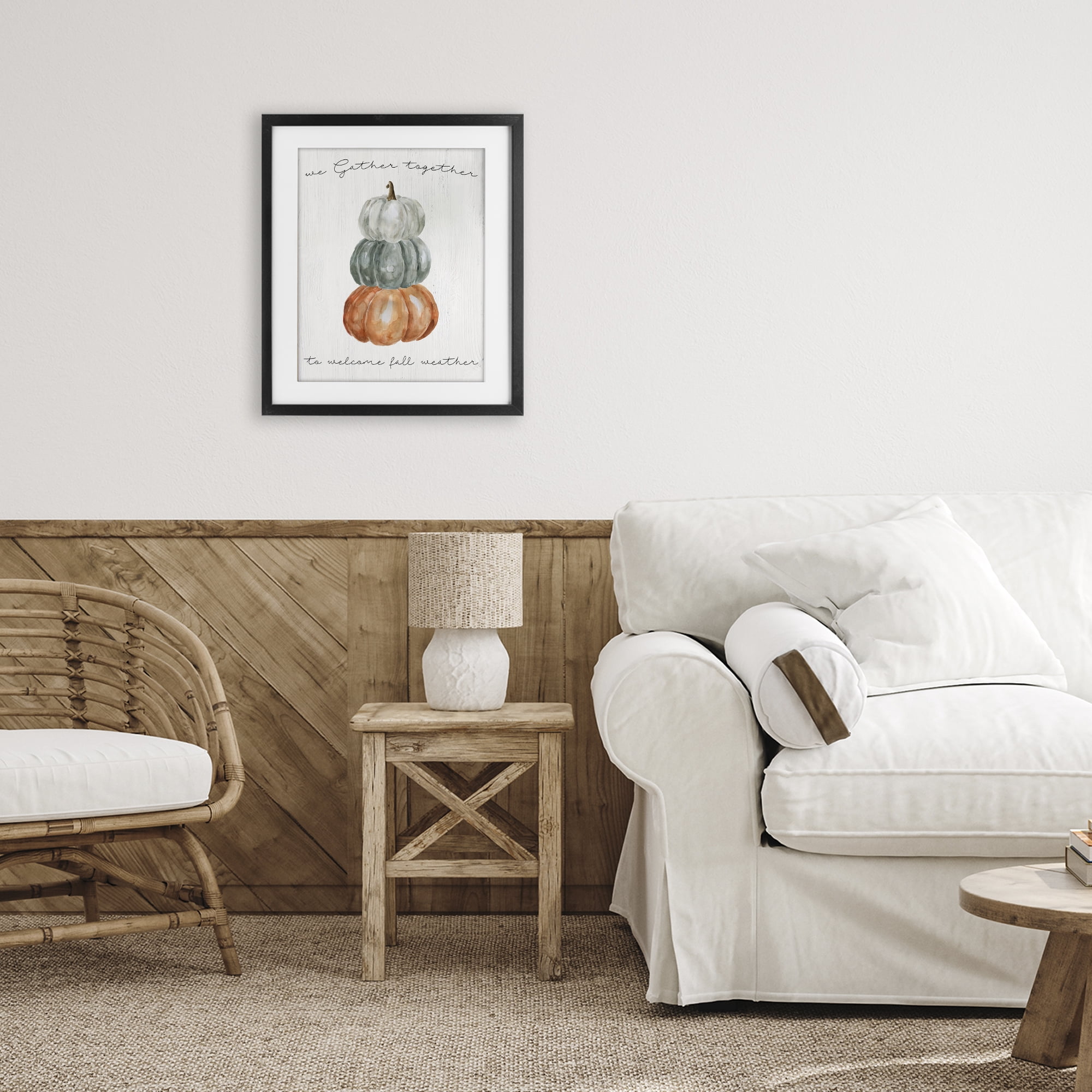 Stupell Industries Gather Together Fall Weather Black Framed Print Under Glass, design by Livi Finn