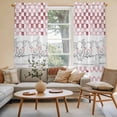 thumbnail image 2 of Red Plaid Farmhouse Kitchen Curtain for Berdoom Living Room Cafe 72 Inch Length, Watercolor Cute Country Pigs Checkered Tiers Curtains Light Filtering Drapes Window Treatment 2 Panels 52"Wx72"L, 2 of 8