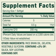 Spring Valley Rapid-Release CoQ10 Dietary Supplement Softgels for Heart Health, 200 mg, 60 Count