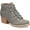 Gray, variant on BOC Womens Gray Floral Inside Padded Cuff Hiker-Inspired Cushioned Alder Round Toe Block Heel Lace-Up Booties 9.5 M