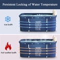 thumbnail image 4 of ANJORALA 47in Portable Foldable Bathtub for Adult, Freestanding Hot Ice Bath Tub, Cowboy Blue, 4 of 11