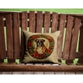 thumbnail image 2 of Boxer Christmas Flowers Throw Pillow 14 in x 14 in, 2 of 5
