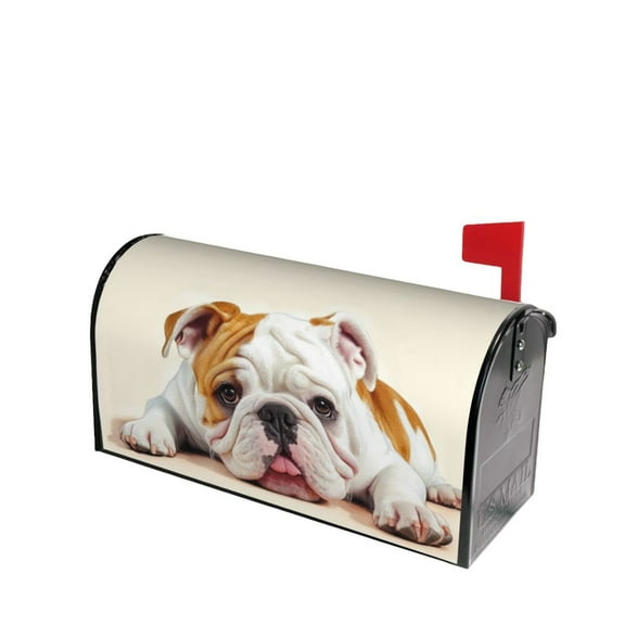 PHELIKA Funny Bulldog 1 Magnetic Mailbox Covers Standard Size 21"H x 18"W