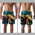thumbnail image 3 of luoweisi Men's Beach Shorts Quick Dry Swim Trunks with Mesh Lining Sea Turtle L, 3 of 5