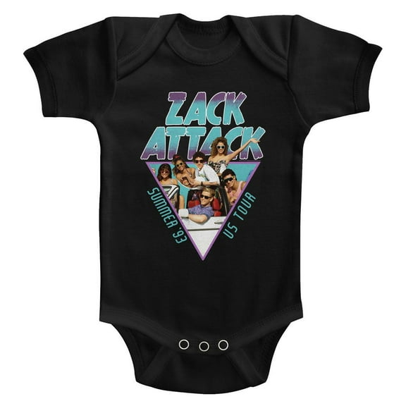 Saved By The Bell Summer Tour 93 Black Infant S/S Bodysuit 24M