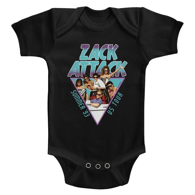 Saved By The Bell Summer Tour 93 Justaucorps Noir pour Bébé M/c 6M