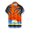 thumbnail image 4 of Men's Tropical Print Aloha Shirts – Short Sleeve Button-Front Hawaiian Tops Beach Vacation Summer Casual Wear Hawaiian Shirt, 4 of 6