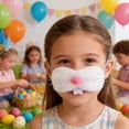 thumbnail image 4 of HaoXun Easter Bunny Face Masks - White Polyester Holiday Decoration for Easter Party Home Celebration, 4 of 7