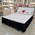thumbnail image 1 of UHUSE Microfiber Bedding Bed Dust Ruffle Stretch Bed Skirt Hollow Dust Ruffle Valance, 1 of 6