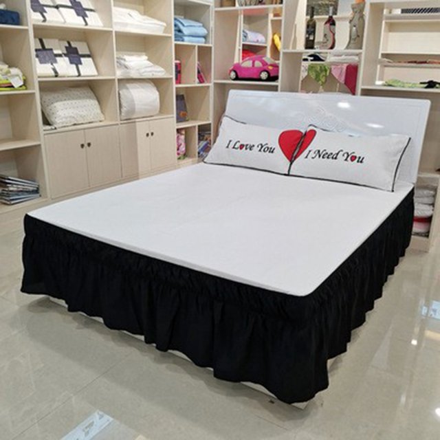 UHUSE Microfiber Bedding Bed Dust Ruffle Stretch Bed Skirt Hollow Dust Ruffle Valance