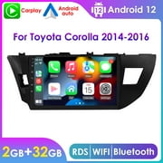 10.1" Android 12 Wifi 2+32GB DSP Car Stereo Radio Carplay GPS Navigation For Toyota Corolla 2014 2015 2016