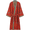 red, variant on Purple Jacquard Woven Cotton Women's Yukata Bathrobe for Sleepwear L Size