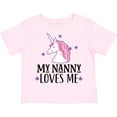 thumbnail image 3 of Inktastic My Nanny Loves Me Unicorn Girls Toddler T-Shirt, 3 of 5
