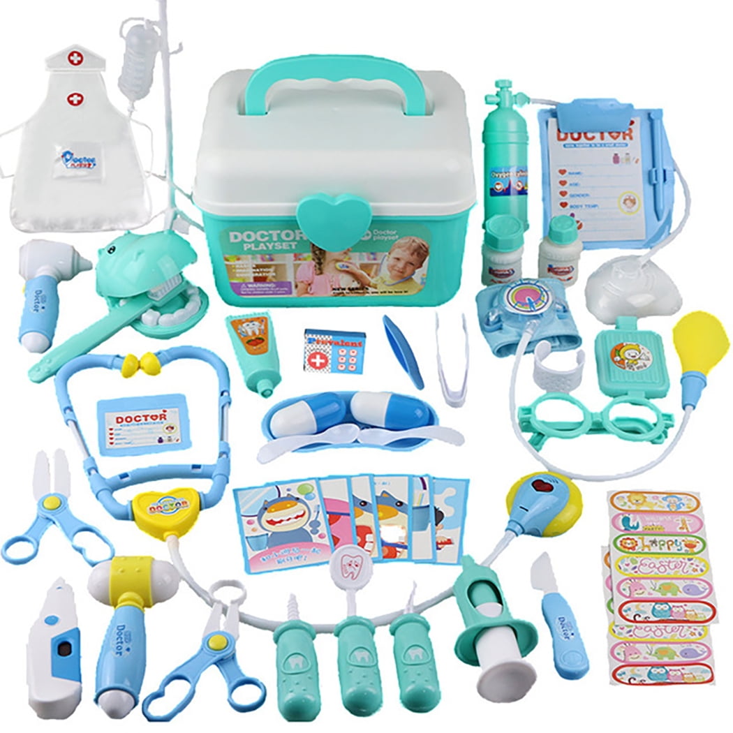 Doctor Pretend Kit Educational 44PCS Dentist Playset Role Play Toy Set