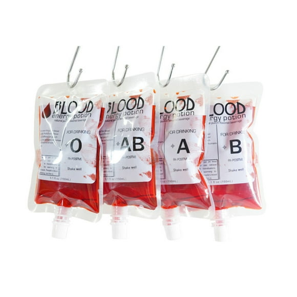 Vampire Blood Pouch, Lightweight Food Grade Material Prestamped Hole Cosplay Drink Bag 20 PCS for Cosplay for Juice