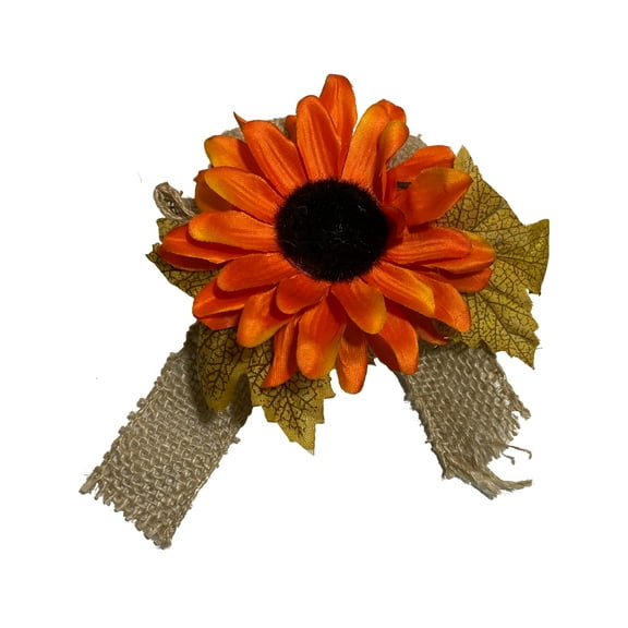 Scarecrow Orange Sunflower Hair Piece Costume Accessory