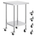 thumbnail image 5 of KFFKFF Stainless Steel Work Table, 24 x 24" Commercial Kitchen Workstation, 700 LBS Equipped with 4 Casters, 3 Height Settings, Robust Food Preparation Table for Restaurant Use, 5 of 8