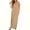 Khaki#19, variant on Yteetum Maxi Dresses for Women Summer Short Sleeve Crewneck A Line T Shirts Dresses Casual Solid Round Neck Loose Lightweight Comfy Long Dress