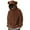 Brown, variant on Men's Fleece Hoodies Cute Bear Ears Hooded Comfy Warm Faux Shearling Sweatshirt Pullover with Front Pocket (2XL, Black)