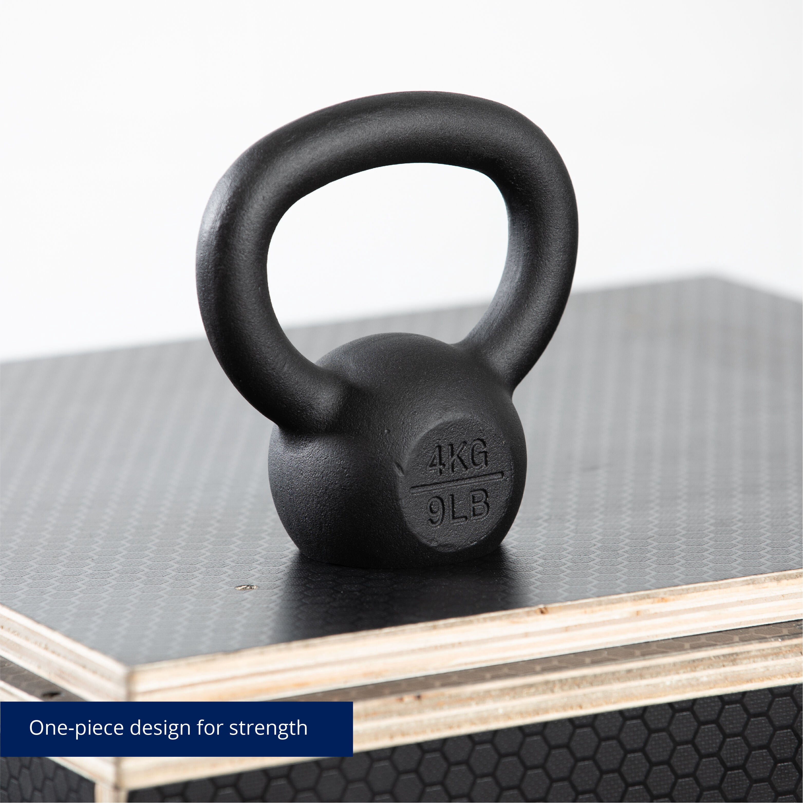 Titan Fitness 4 KG Cast Iron Kettlebell, Single Piece Casting, KG and LB Markings, Full Body Workout