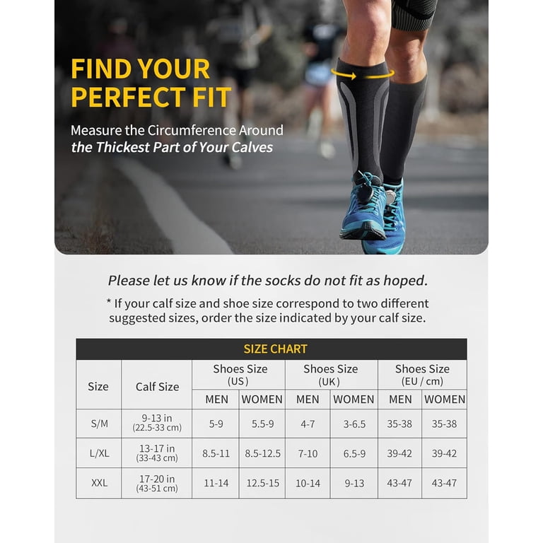 Cambivo Compression Socks Knee High 3-Pair, 20-30 mmHg photo 2