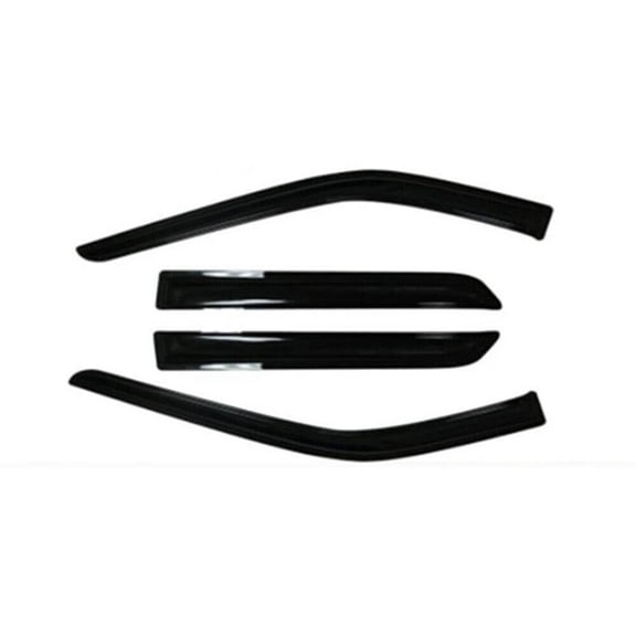 EGOESWELL 94332 Car Window Visor Vent Sun Shade Rain Guard Deflector, Wind Deflector, Tape-On Self-Adhesive Outside Mount Side Window Wind Guard, Rain Protector, Wind Noise Reducer, 4PCS