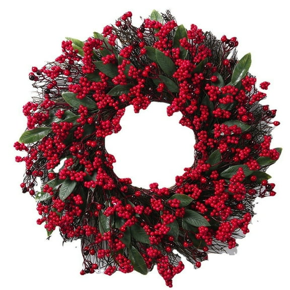 Artificial Berry Christmas Wreath for Front Door DIY Christmas Decorations Norfolk Pine Wreaths, Christmas Wreath Door Wreath, Ideal for Christmas, Weddings, Parties, and Celebrations