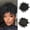 Black, variant on QUEENTAS Dreadlock Hair Topper for Men Synthetic Black Mix Brown Toupee with Bangs 10inch Short Braided Dreads Lock Wiggy Topper for Daily Easy to Wear  Party Helloween