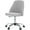 Gray, variant on Colorful Linen Desk Chair, Comfy Thick Seat with Swivel Wheels, Armless Task Chair, Blue