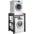 thumbnail image 1 of Dryer Stand Height Adjustable Portable Stacking Kit for Washing Machine Tumble Dryer, Storage Rack Over Washing Machine Storage Unit, 300KG Load Capacity,Black~3, 1 of 8