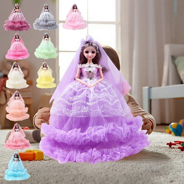 Sentmoon Christmas Toy Girls Toys Age 6-8 Wedding Dress Princess Doll Toy Gift Box for Little Girls Family Ornaments Boys and Girls Holiday Birthday Gifts