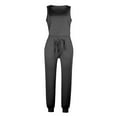 thumbnail image 4 of Idoravan Women Sets Clothing Clearance Women Loose Two-piece Sets Solid Sleeveless Tops Vest Casual Pants Sweatsuit, 4 of 7