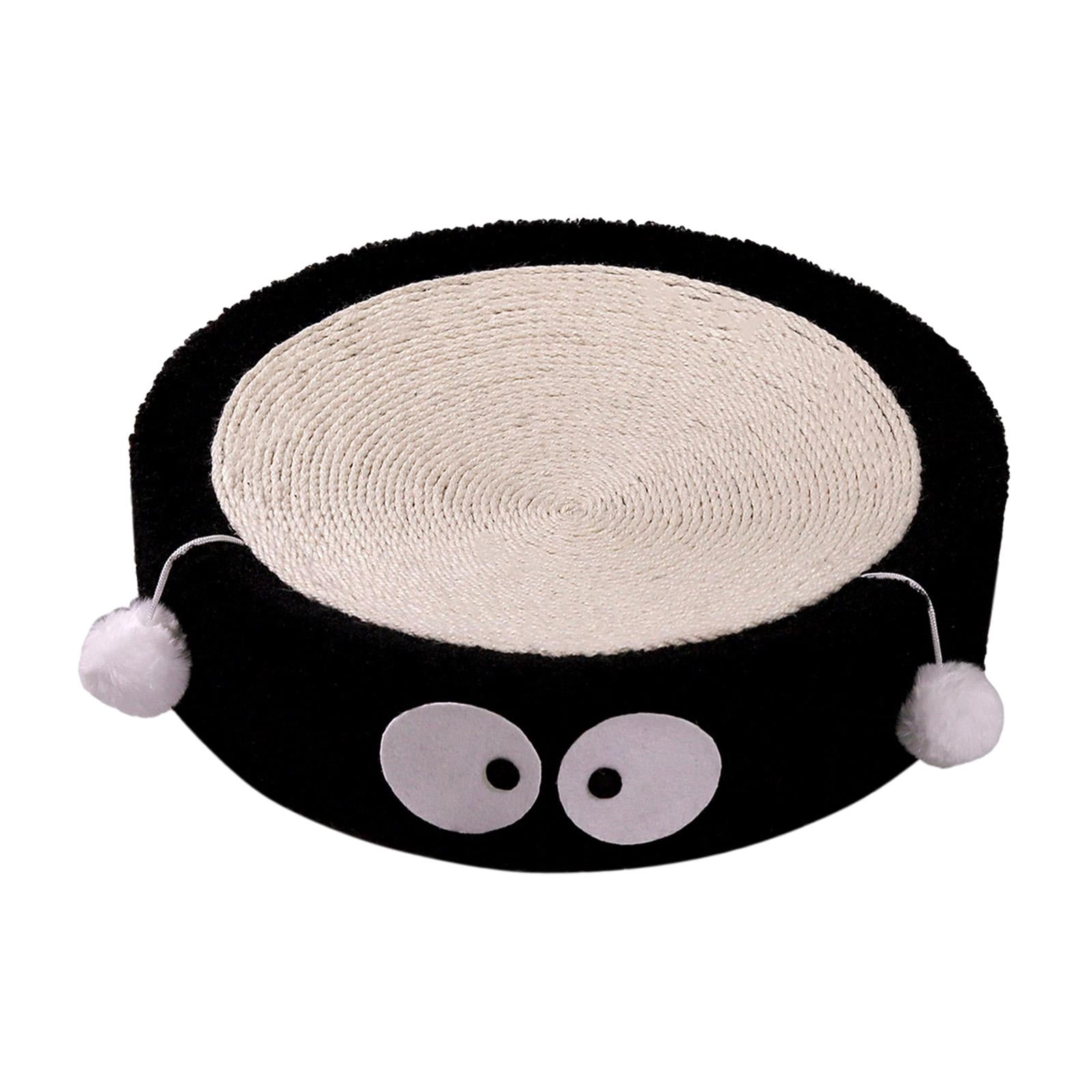 DOLITY Cat Scratch Pad Pet Gift Comfortable Durable High Dense Sisal Scratcer Board Black Circle