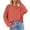 Watermelon Red, variant on Timegrad Sweaters for Women Cropped Crewneck Pullover Drop Shoulder Casual Long Sleeve Tops Fall Fashion