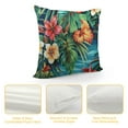 thumbnail image 4 of Pratyus Tropical Flowers and Leaves Print Pillow Covers for Couch, Breathable Square Pillow Case 1PC 18x18in, 4 of 5