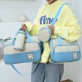 thumbnail image 3 of Waterproof Diaper Nappy Changing Bag Set Large Baby Diaper Capacity Stylish Easy To Clean Eco-friendly Polyester dark blue, 3 of 9